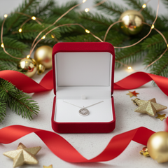 925 Sterling Silver Four-Point Star Cutout Disc Pendant Necklace | Premium Pure Silver Jewellery India | BJ-011