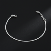 925 Sterling Silver Snake Chain Bracelet, Thin Herringbone Design, Dainty Women's Jewelry, Minimalist Style | Gifts for Women & Girls & Girlfriend |Wedding and Christmas Gifts | BJBR-040