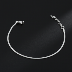 925 Sterling Silver Snake Chain Bracelet, Thin Herringbone Design, Dainty Women's Jewelry, Minimalist Style | Gifts for Women & Girls & Girlfriend |Wedding and Christmas Gifts | BJBR-040