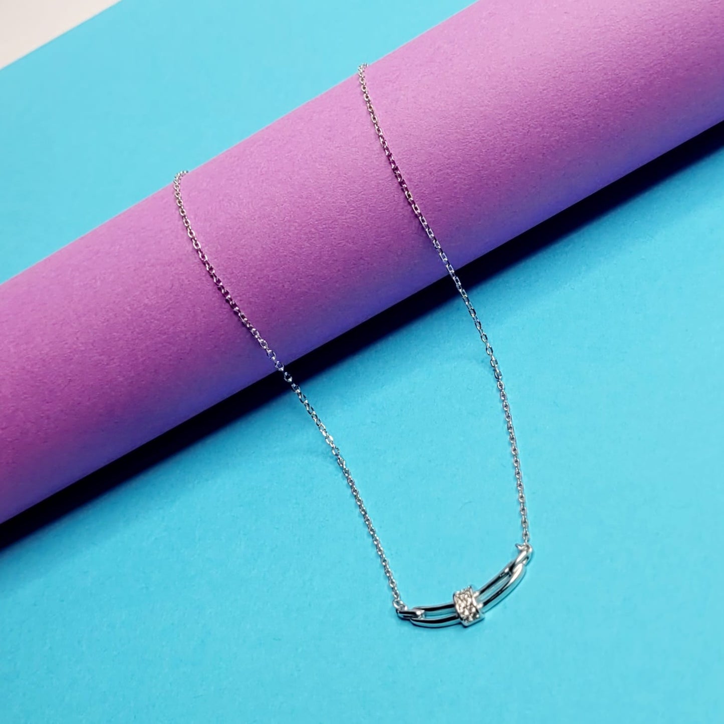925 Starling Silver Embedded Dainty Silver Necklace