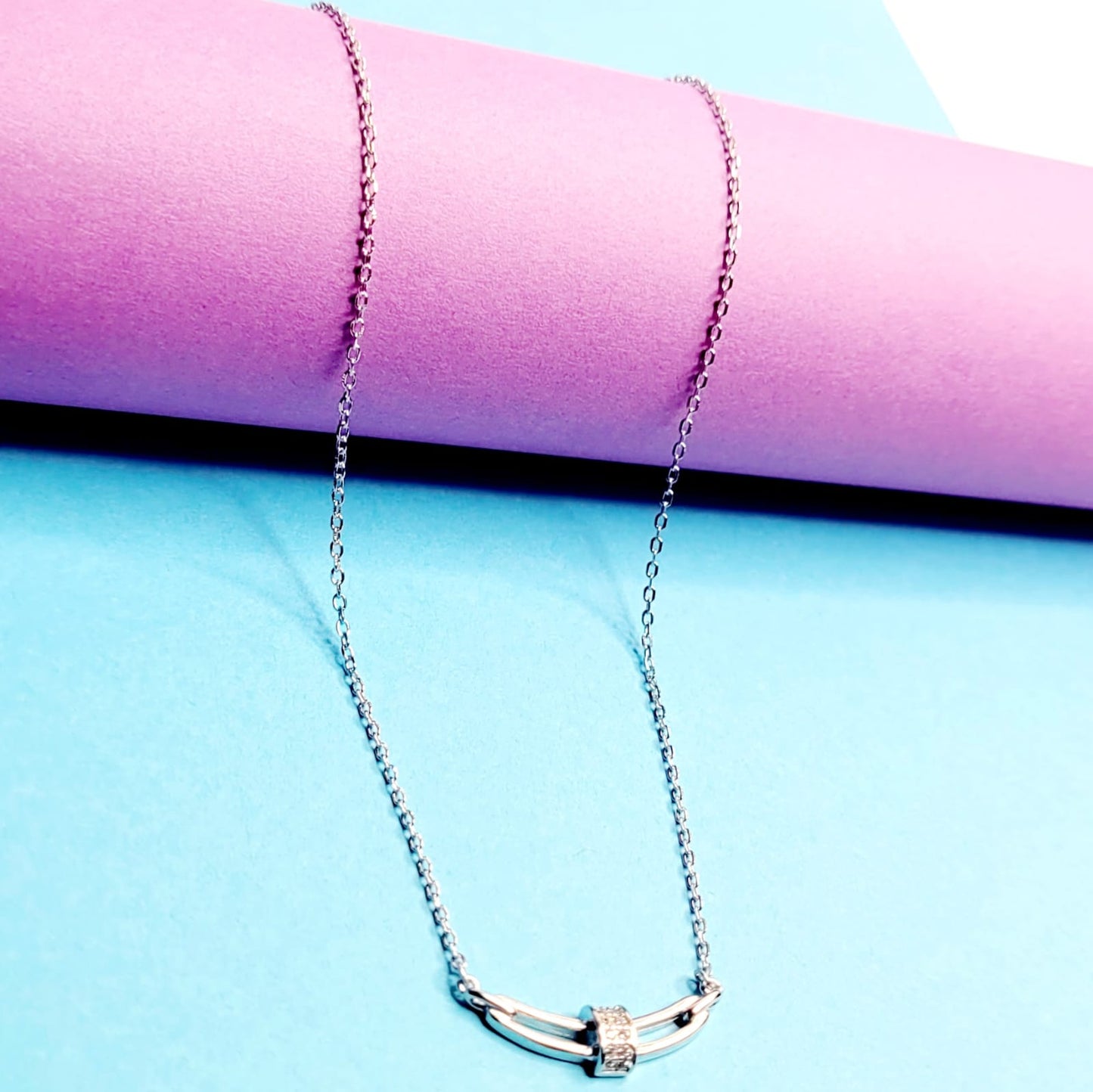 925 Starling Silver Embedded Dainty Silver Necklace