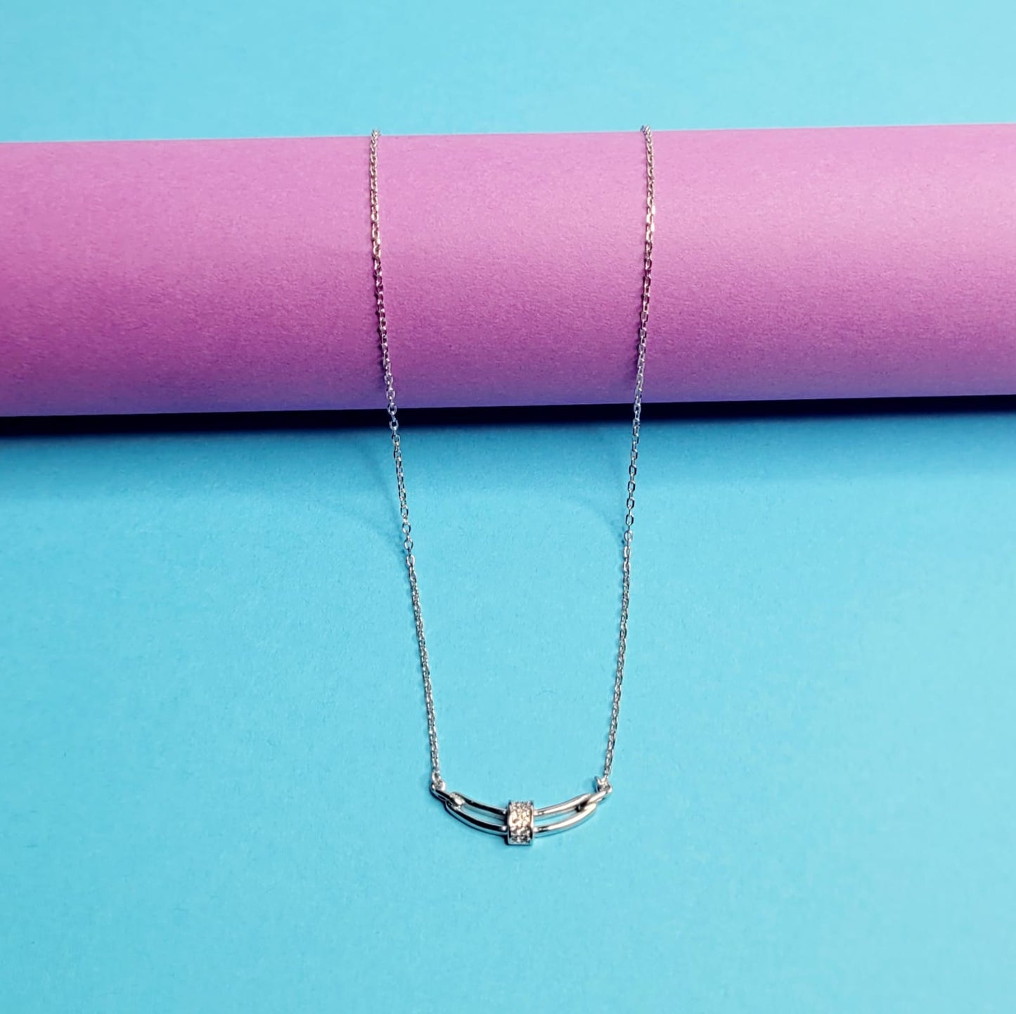 925 Starling Silver Embedded Dainty Silver Necklace