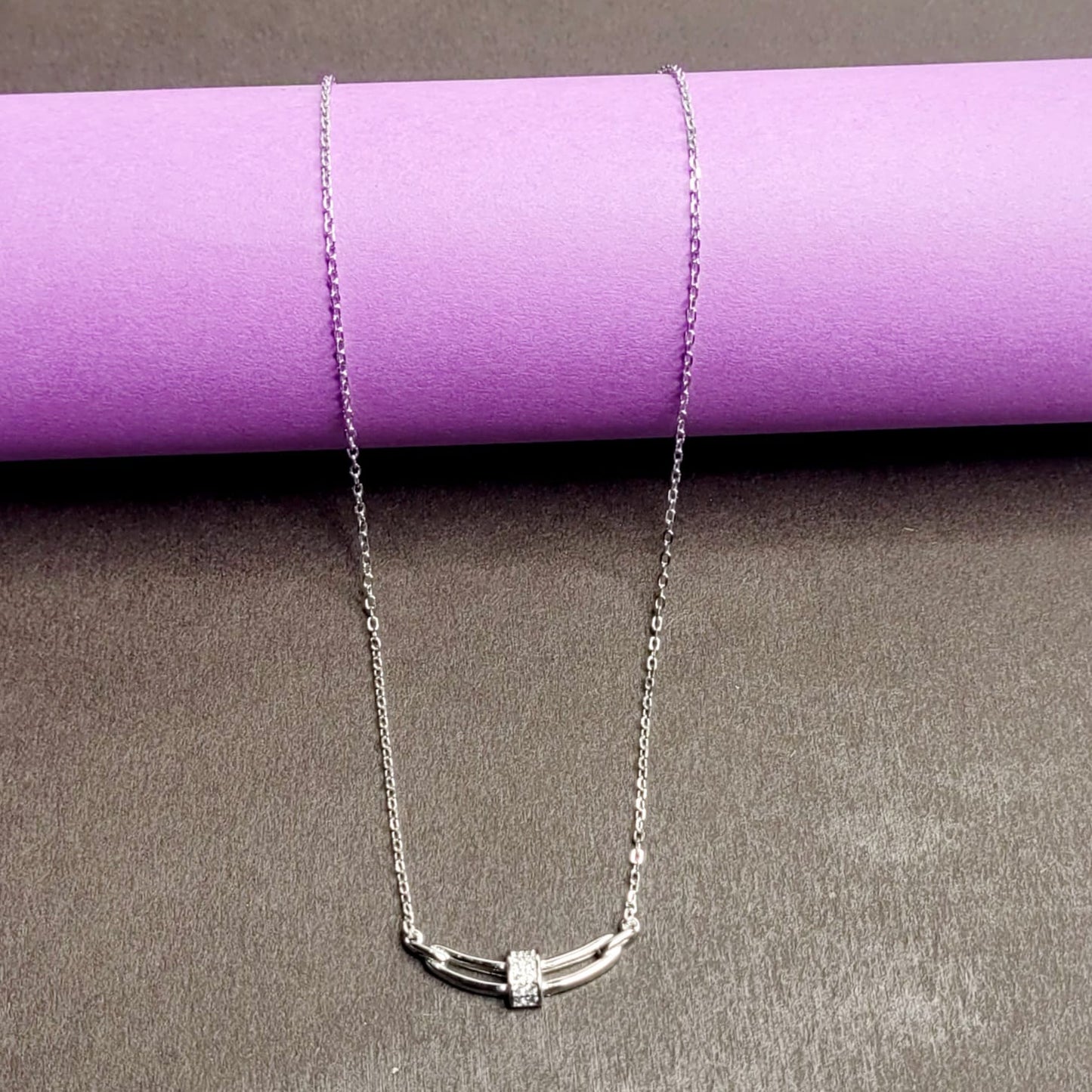 925 Starling Silver Embedded Dainty Silver Necklace