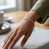925 Sterling Silver Beaded Bracelate, Minimalist Cube Design, Adjustable Chain, Jewelry for Women| Gifts for Women & Girls & Girlfriend |Wedding Gifts