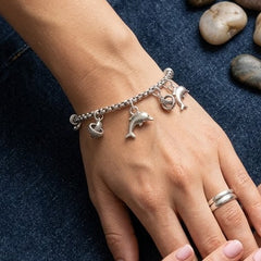 Dolphin & Knot Charm Bracelet – Dainty Nautical Jewelry for Women
