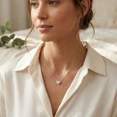 Full Pave Heart Pendant Necklace
