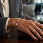 925 Sterling Silver Chain Bracelate, Beaded Link Design, Elegant Jewelry for Women | Gifts for Women & Girls & Girlfriend |Wedding Gifts