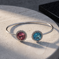 Sparkling Celestial Duo Open Cuffs | 925 Sterling Silver