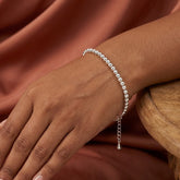 925 Sterling Silver Beaded Bracelet for Women | Adjustable Ball Bead Chain Bracelet | Minimalist Everyday Silver Jewelry
