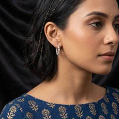 Diamond-Cut Huggie Hoop Earrings