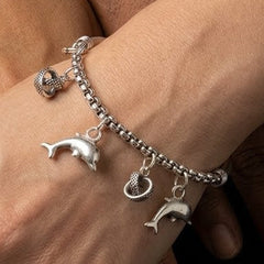 Dolphin & Knot Charm Bracelet – Dainty Nautical Jewelry for Women