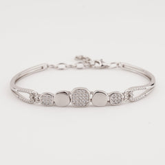 925 Sterling Silver Adjustable Ladies Kada Bracelet
