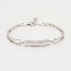 925 Sterling Silver Fancy Adjustable Ladies Kada Bracelet