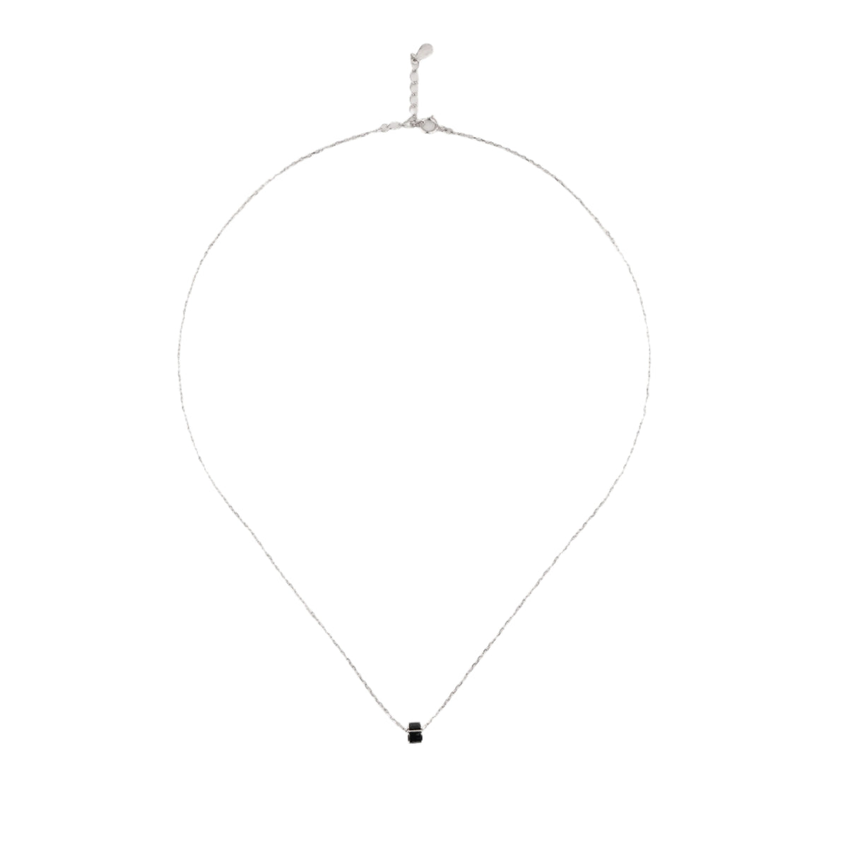 925 Starling Silver Black Rotatable Round Neckalce