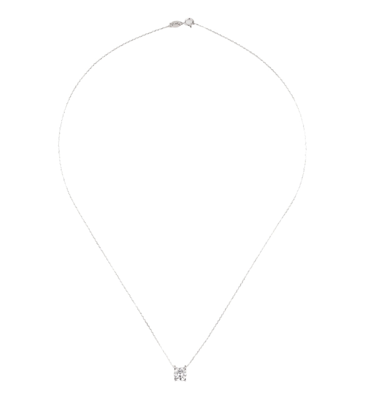925 Starling Silver Singal Stone Solitar Necklace