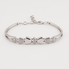 925 Sterling Silver Anti Tarnish Adjustable Ladies Kada Bracelet