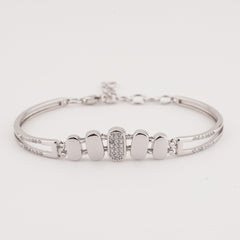 925 Sterling Silver Otic Adjustable Silver Ladies Kada Bracelet