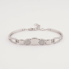 925 Sterling Silver Adjustable Ladies Kada Bracelet
