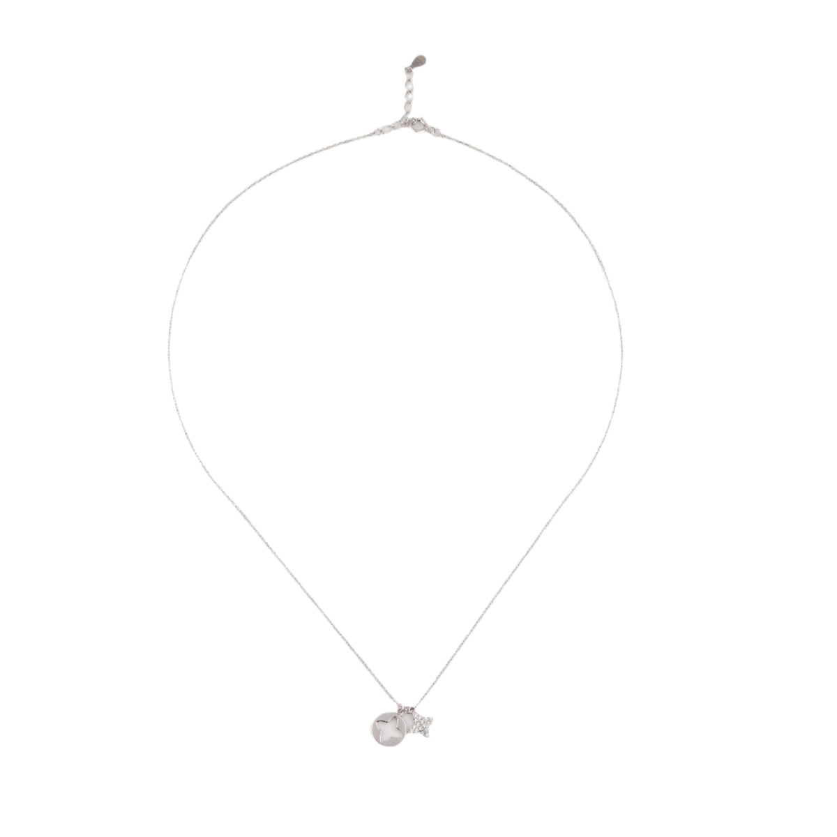 925 Starling Silver Round Pointer Star Necklace
