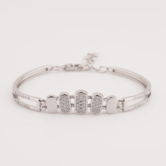 925 Sterling Silver Otic Adjustable Silver Ladies Kada Bracelet