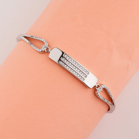 925 Sterling Silver Luxurious Adjustable Ladies Kada Bracelet