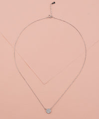 925 Starling Silver Multi Stone Daimond Necklace