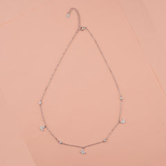 925 Starling Silver Butterfly Daimond Necklace