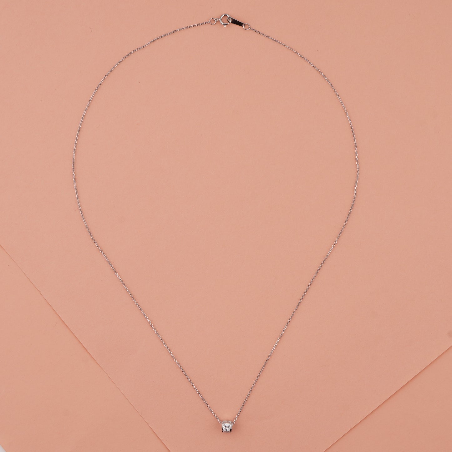 925 Starling Silver White Rotatable Necklace