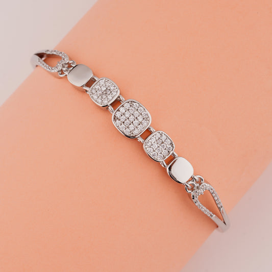 925 Sterling Silver Adjustable Ladies Kada Bracelet