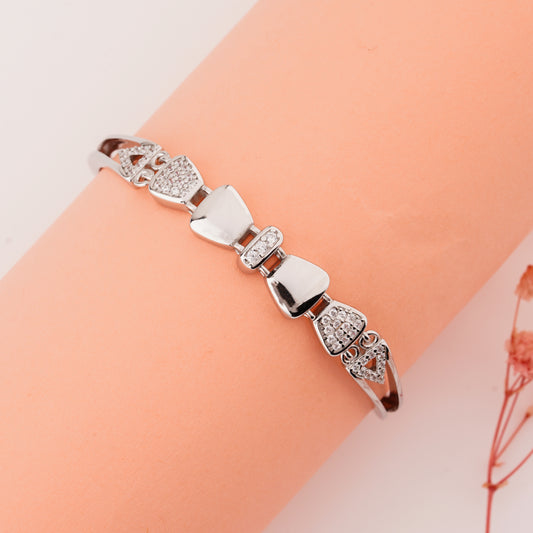 925 Sterling Silver Anti Tarnish Adjustable Ladies Kada Bracelet