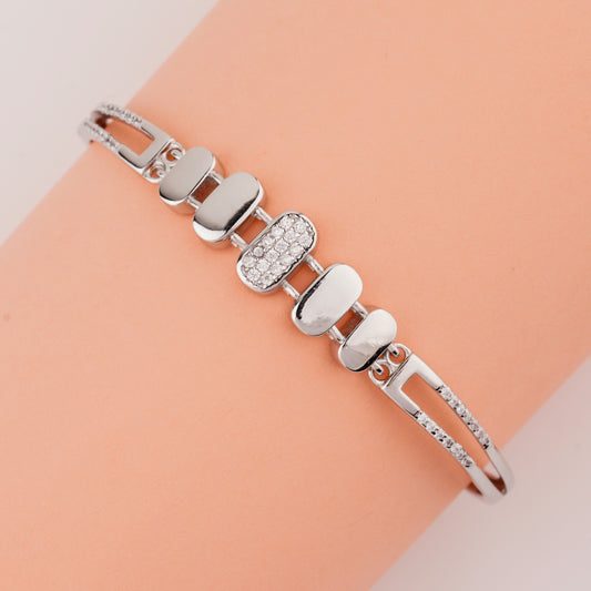 925 Sterling Silver Otic Adjustable Silver Ladies Kada Bracelet