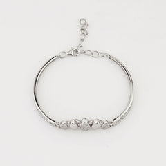 925 Starling Silver Marquise Shape Adjustable Ladies Kada Bracelet