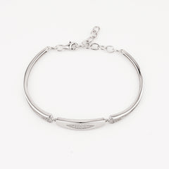925 Sterling Silver Eye Shape Adjustable Ladies Kada Bracelet