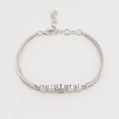 925 Sterling Silver Otic Adjustable Silver Ladies Kada Bracelet