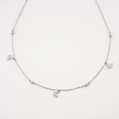 925 Starling Silver Butterfly Daimond Necklace