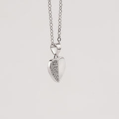 925 Starling Silver Half Heart Necklace