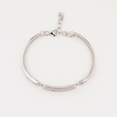 925 Sterling Silver Fancy Adjustable Ladies Kada Bracelet