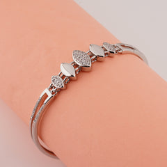 925 Starling Silver Marquise Shape Adjustable Ladies Kada Bracelet