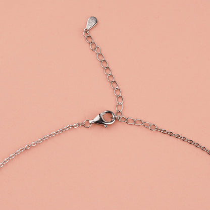 925 Starling Silver Half Heart Necklace