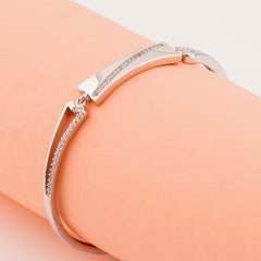 925 Starling Silver Square Bar Adjustable Ladies Kada Bracelet