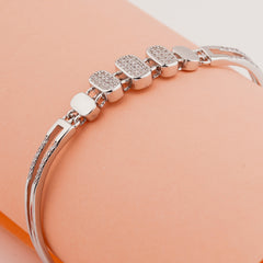 925 Sterling Silver Otic Adjustable Silver Ladies Kada Bracelet