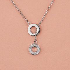 925 Starling Silver Hanging Round Necklace