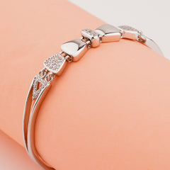 925 Sterling Silver Anti Tarnish Adjustable Ladies Kada Bracelet