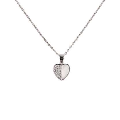 925 Starling Silver Half Heart Necklace