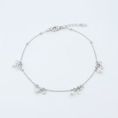 925 Elegant Sterling Silver Bracelate with Pearl Charms, Infinity Design, Delicate Chain Bracelet for Women, Adjustable Length | Gifts for Women & Girls & Girlfriend |Wedding and Christmas Gifts | BJBR-051