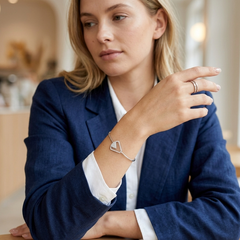 Captivating Geometric Elegance: 925 Sterling Silver Geometric Open Cuff Bangle