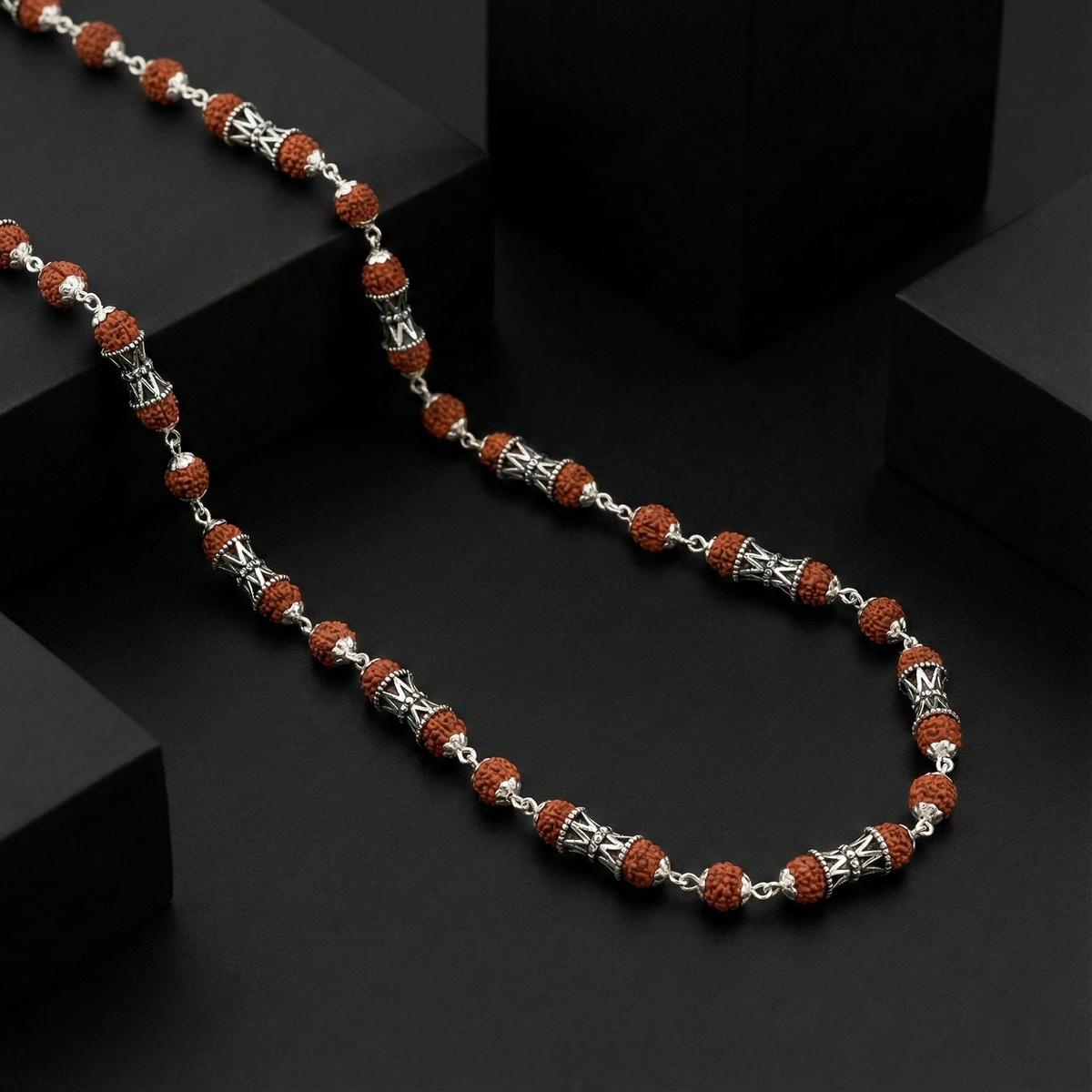 Designer Rudraksha Mala for Men | Traditional Ethnic Wear | BJRDXMLA-04