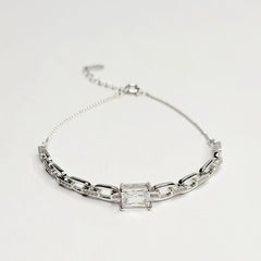 BHAVANI JEWELLERS 925 Italian Starling Silver Ledies Bracelate | BJ-038 Lenth 6.50 Inch + 1 Inch Adjustable