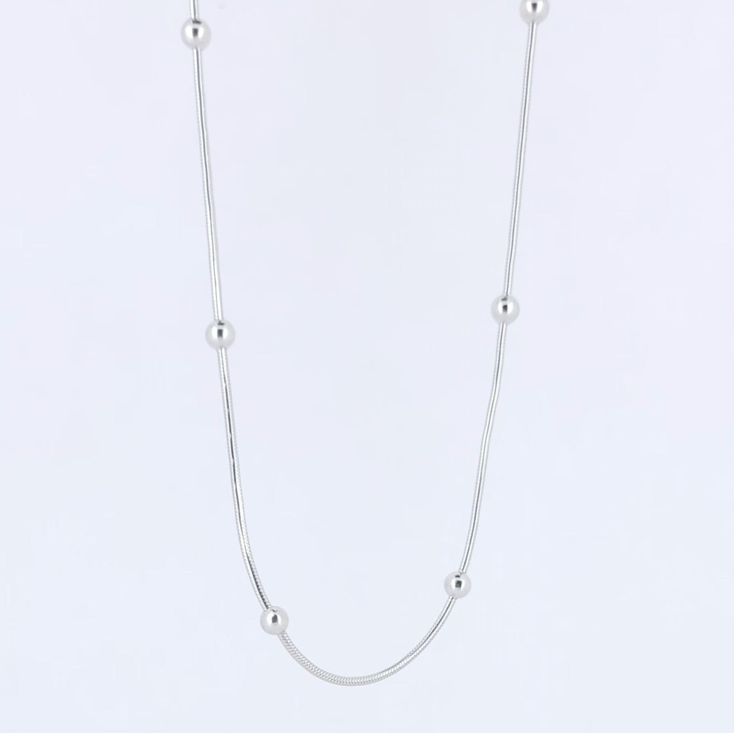 BHAVANI JEWELLERS 925 Italian Starling Silver Snake Beads Chain