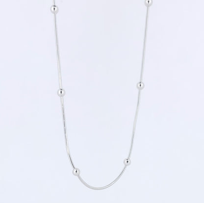 BHAVANI JEWELLERS 925 Italian Starling Silver Snake Beads Chain